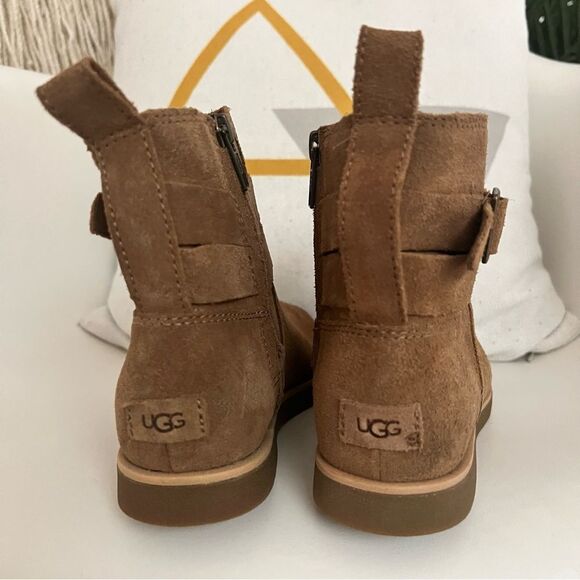 Ugg Josefene Distressed Suede Ankle Boots Chestnut US 6 EU 37 NEW MSRP $150 - Picture 5 of 10